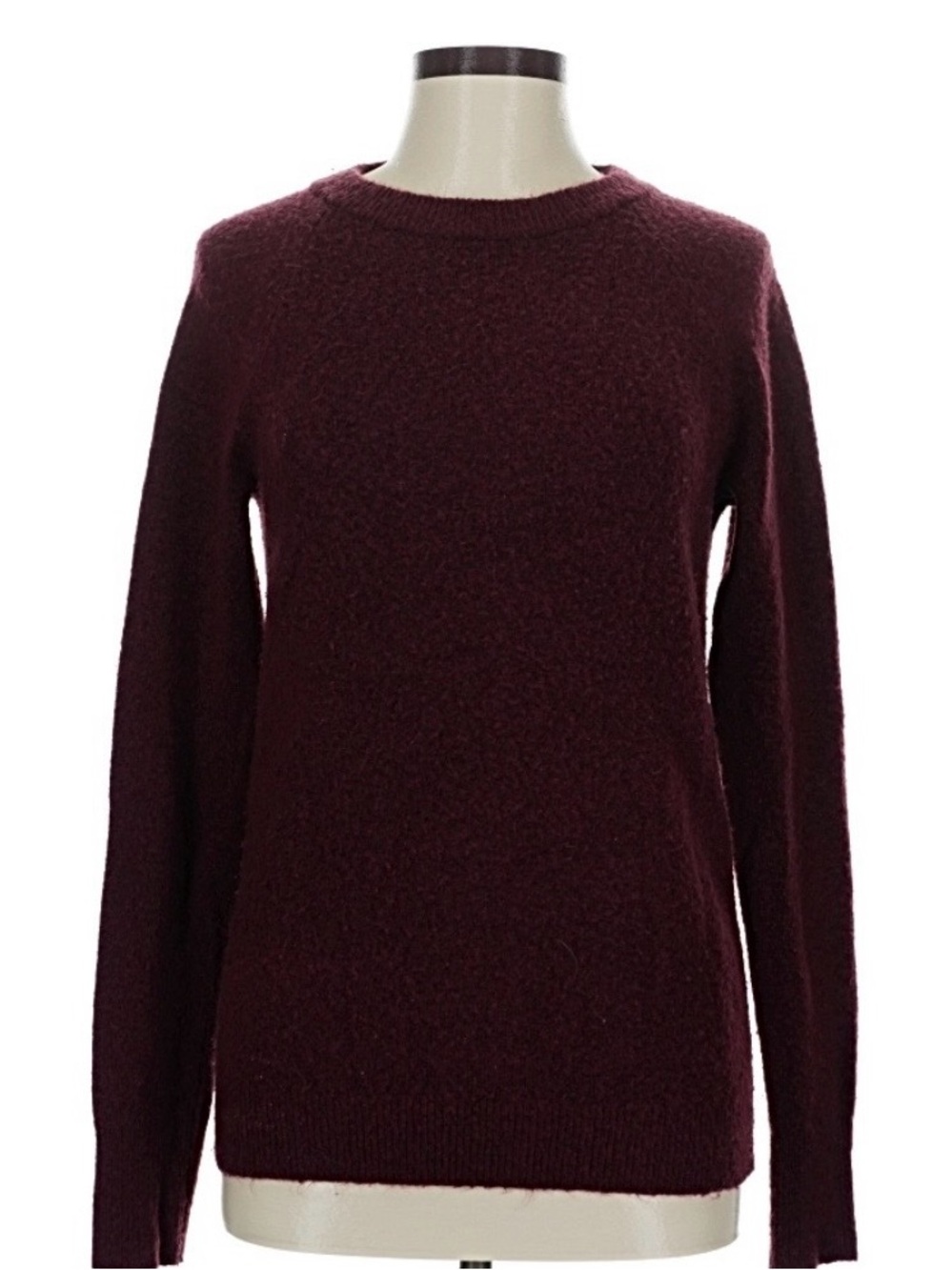 LOFT Women's Crewneck Sweater in Burgundy